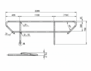 Alutruss BE-1T, zábradlí pro nastavitelné schody BE-1T