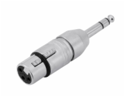 Redukce Neutrik NA3FP, XLR zásuvka - Jack 6,35mm stereo