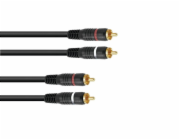 Kabel CC-09, propojovací kabel 2x 2 RCA zástrčka HighEnd, 90cm