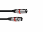 Kabel MC-10R, zástrčka - zásuvka, XLR, symetrický, červen...