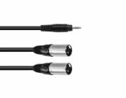 Kabel AC40-30 Jack 3,5 stereo - 2x XLR samec, 3 m