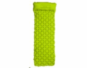 Spokey AIR BED PILLOW Nafukovací matrace s polštářkem, 190 x 60 x 6 cm, R-Value 2.5, zelená