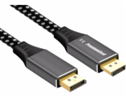 PREMIUMCORD Kabel DisplayPort 1.4 přípojný kabel, kovové a zlacené konektory, 2m