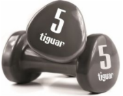 Vinylové činky Tiguar 2x5 kg šedé