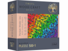 Dřevěné puzzle 500 dílků Duhoví motýli
