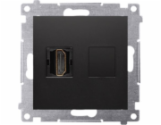 Kontaktní simon Simon 54 HDMI (modul) Black Mat DGHDMI 01/49