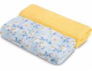 Sensillo bambusová plenka 2-pack mincovna+žlutá 120x120