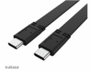 Akasa AK-CBUB60-10BK USB-C 3.2, 1m, černý 20G, 46W PD, 4K@60Hz