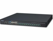 Planet XGS-6350-12X8TR L3 switch, 8x1Gb, 12x10Gb SFP+, QoS, 2x power-in