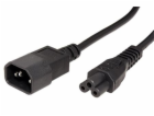 Kabel EC320 C14 - C5 (trojlístek) 1,8m, černý