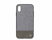 Tellur Cover Synthetic Leather Glitter II for iPhone X/XS silver