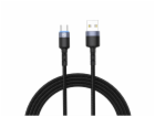 Tellur datový kabel USB to Type-C LED nylonový pletený 1,...