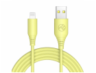 Tellur Silicone USB to Lightning cable 3A, 1m, yellow