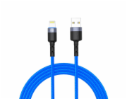 Tellur Data cable USB to Lightning with LED Light, 3A, 1.2m Blue