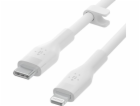 Belkin BOOST CHARGE Lightning/USB-C kabel, 1m, bílý - Flex