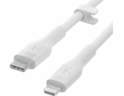 Belkin BOOST CHARGE Lightning/USB-C kabel, 1m, bílý - Flex