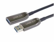 PremiumCord prodlužovací optický AOC kabel USB 3.0  A/Male - A/Female, 10m