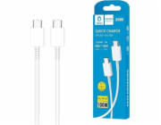 Kabel USB Denmen USB Typ typu typu typ C typu PD 3.6A Dodávka napájení 1M výstup 100 W D20C White