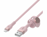 Belkin kábel Boost Charge Pro Flex USB-A to Lightning 2m - Pink