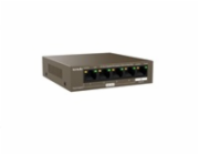 Tenda TEG1105PD Tenda TEG1105PD - 5-port PoE PD Gigabit Ethernet Switch, 1x PoE IN, 4x PoE OUT, Kov, Fanless