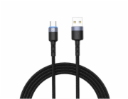 Tellur Data cable, USB to Type-C, LED Light, Nylon, 2m black