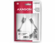 AXAGON BUCM-AM10TB, TWISTER kabel USB-C <-> USB-A, 0.6m, USB 2.0, 3A, ALU, tpe, černý