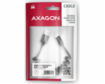 AXAGON BUCM-AM10TB, TWISTER kabel USB-C <-> USB-A, 0.6m, USB 2.0, 3A, ALU, tpe, černý