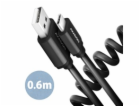 AXAGON BUCM-AM10TB, TWISTER kabel USB-C <-> USB-A, 0.6m, ...