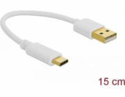 Delock Nabíjecí kabel USB Typu-A na USB Type-C, délky 15 cm