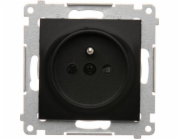 Contact-Simon Simon 54 Plug Socket s uzemněním a clony (modul) 16A 250V šroubové svorky černé rohož DGZ1Z.01/49