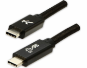 Logo kabelu USB USB-C - USB-C 1 m Černá