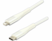 USB USB kabel USB kabel (2.0), USB C M - Apple Lightning C94 M, 1M, MFI Certification, 5V/3A, bílé, logo, krabice, nylonový cop, hliníkový kryt s