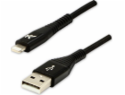 USB kabel Logo USB-A - Lightning 2 m černý