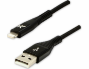 USB kabel Logo USB-A - Lightning 2 m černý