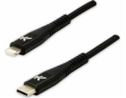 USB kabel Logo USB-C - Lightning 2 m černý