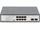 DIGITUS 8 Port Gigabit Switch 8xRJ45 (6xPoE)+ 2G SFP 180W...
