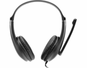 CANYON headset CHSU-1, lehký, USB připojení, černá