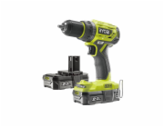 Ryobi ONE+ Akku-Bohrschrauber R18DD7-220S, 18Volt (grün/schwarz, 2x Li-Ionen Akku 2,0Ah, Tasche)