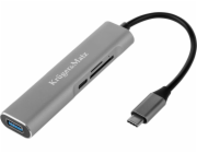 Adaptér KRUGER & MATZ (HUB) USB C na port HDMI / USB3.0 / SD / MicroSD