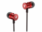 GENIUS sluchátka HS-M316 METALLIC RED, 4pin 3,5mm jack, č...