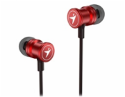 GENIUS sluchátka HS-M316 METALLIC RED, 4pin 3,5 mm jack, červená