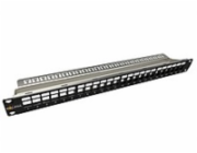 Solarix 19" Neosazený modulární patch panel 24 portů 1U SX24M-0-STP-BK-UNI-N
