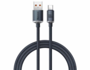 Baseus Crystal Shine Series nabíjecí/datový kabel USB-A / USB-C 100W 1,2m, černá
