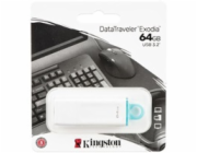Kingston Flash Disk 64GB USB3.2 Gen 1 DataTraveler Exodia (White + Teal) KC-U2G64-5R