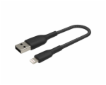 Belkin Lightning kabel, 15cm, černý - odolný