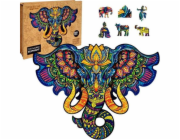 Puzzle dřevěné, barevné - Posvátný Slon