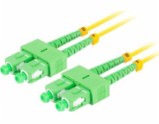 LANBERG optický patch cord SM SC/APC-SC/APC duplex 5m LSZH G657A1 průměr 3mm, barva žlutá