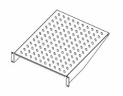 Legrand EvoLine 2-bodová pevná polica 2U 550mm 50kg