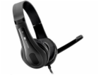 CANYON headset HSC-1, lehký, 3,5 mm jack TRRS, černá