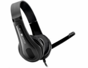 CANYON headset HSC-1, lehký, 3,5 mm jack TRRS, černá